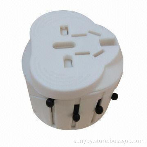 USB Universal Travel Adapter, 100 to 240V Input, Dimensions 55x60x60mm Approximately